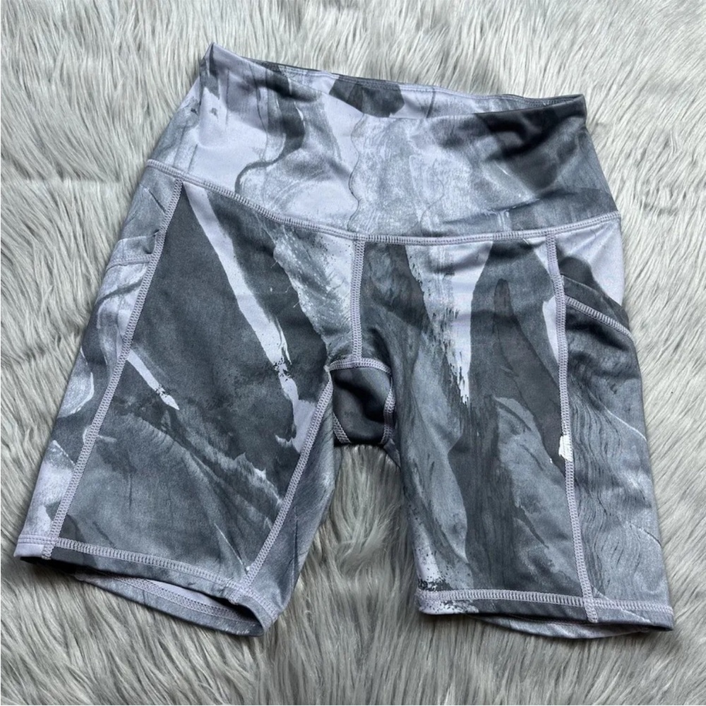 Z By Zella Gray Marble Bike Shorts Size XS